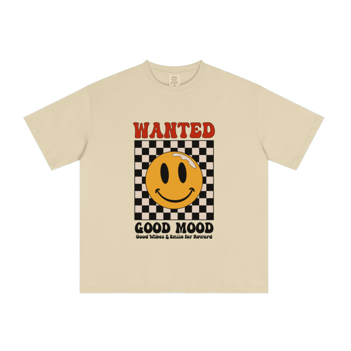 235GSM Men's cool-touch Crew Neck T-shirt Light yellow