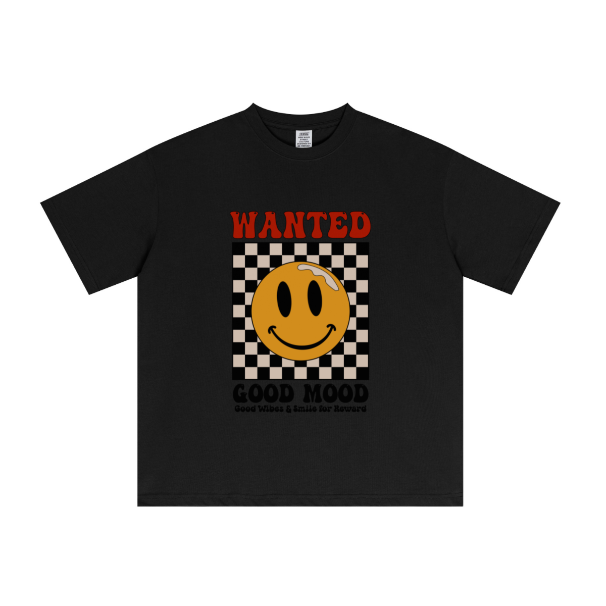 235GSM Men's cool-touch Crew Neck T-shirt Black