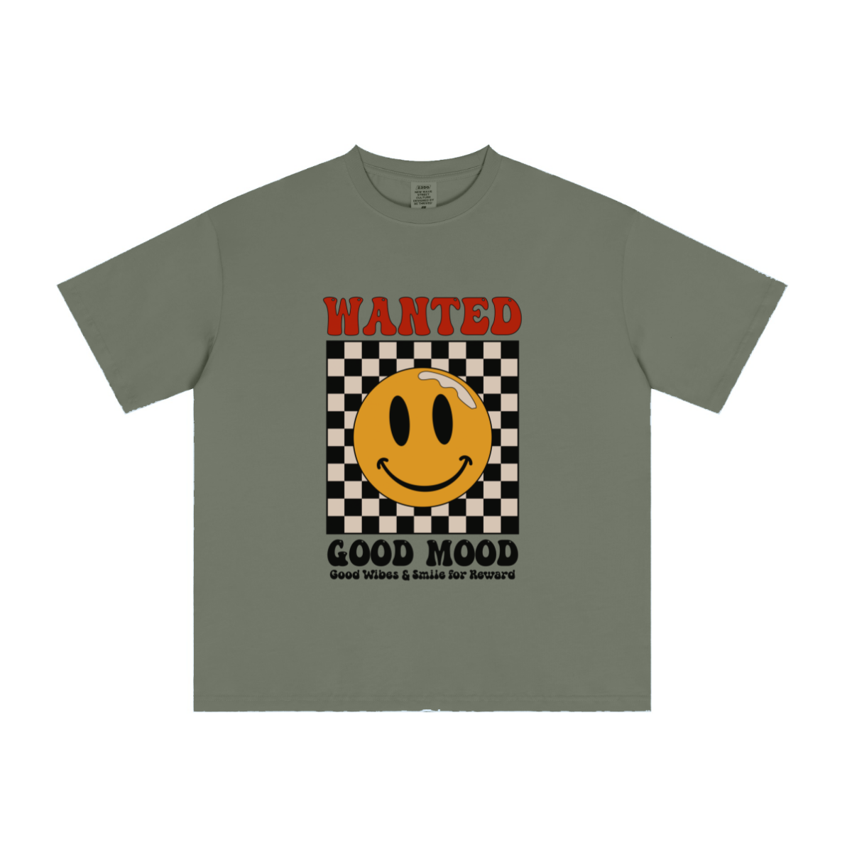 235GSM Men's cool-touch Crew Neck T-shirt Green