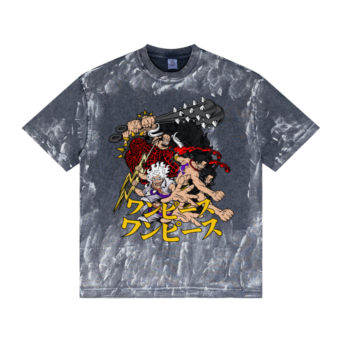 260GSM Unisex Painted Pigment-Wash T-shirt Royal Blue