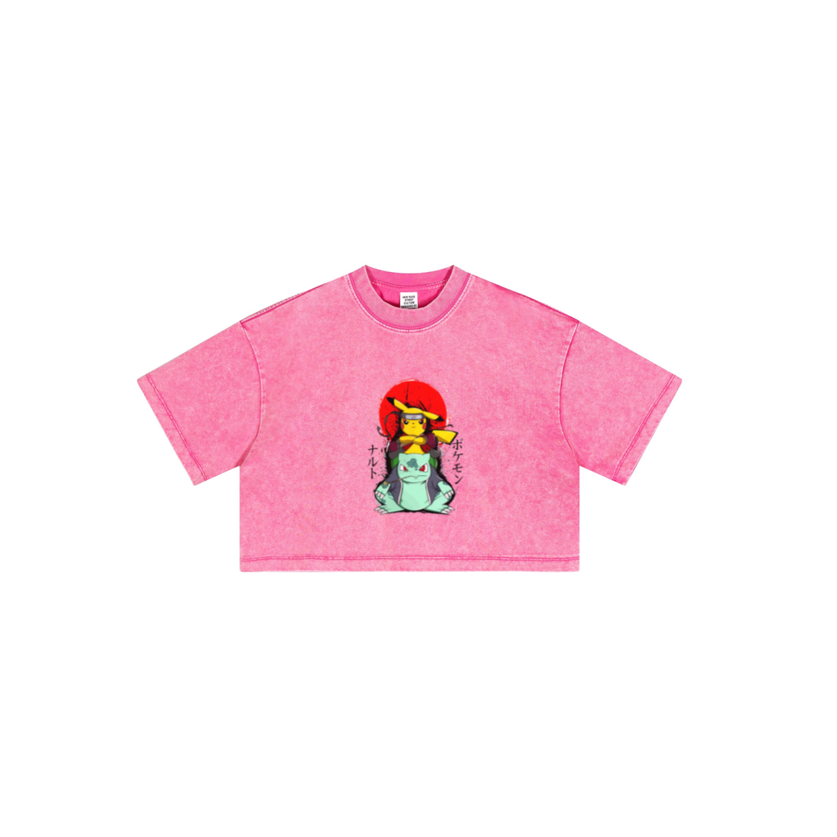 230GSM Women’s Cool-Touch Dopamine-Color Snow-Washed Vintage Cropped T-Shirt millennial pink