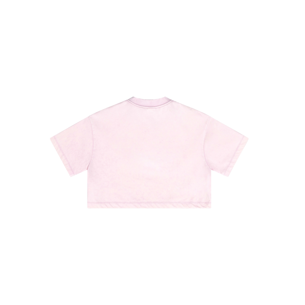 230GSM Women’s Cool-Touch Dopamine-Color Snow-Washed Vintage Cropped T-Shirt pink