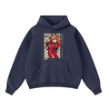 400GSM Unisex Washed Heavyweight Boxy-Fit Hoodie Vintage Royal Blue