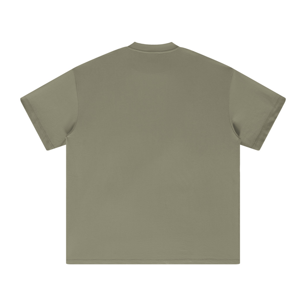 305GSM Unisex FOG Earth-Tone 20-Color Drop-Shoulder T-shirt Light Green